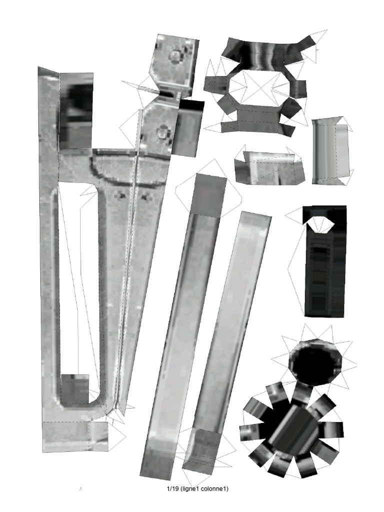 Modèle Papercraft M4A1-S Argent Gratuit | PDF
