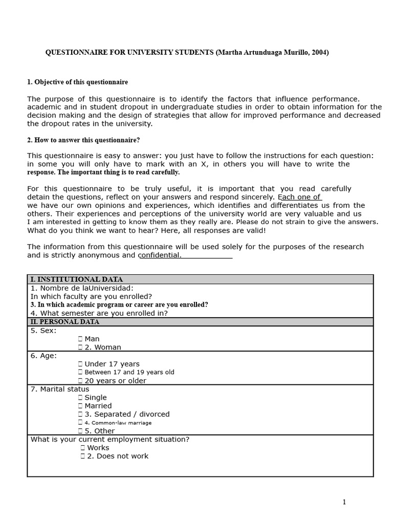 Academic Performance Factors Questionnaire | PDF | Questionnaire | Teachers