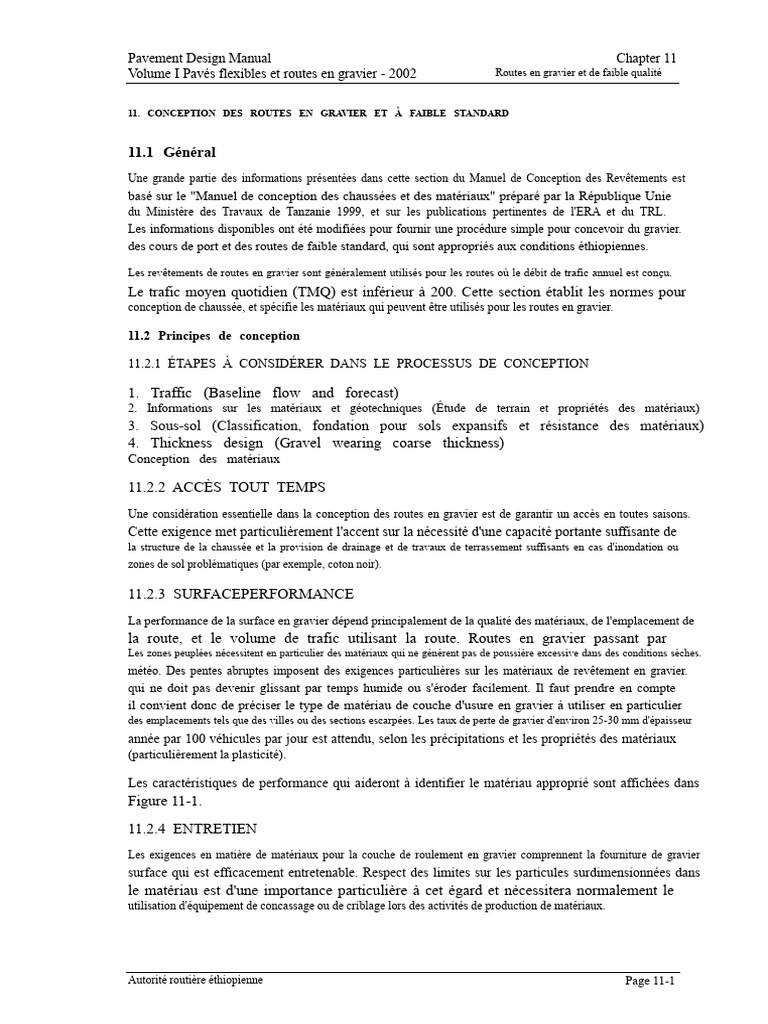 Conception des routes en gravier 2002 | PDF | Grave (granulat) | Route