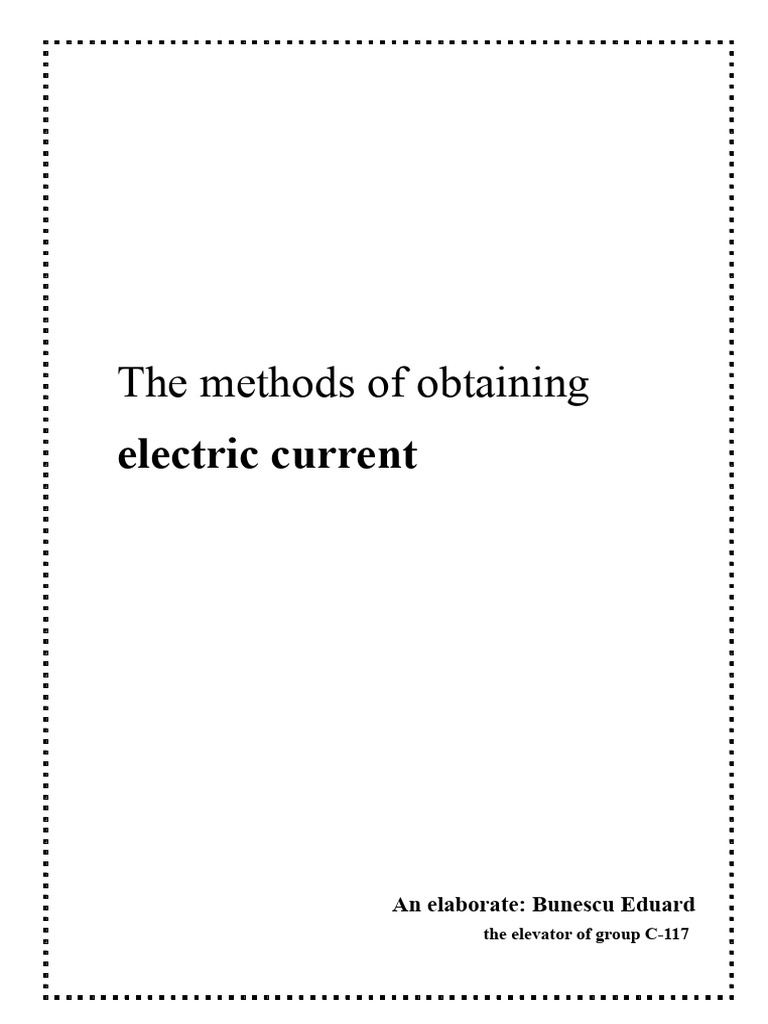 Methods of Generating Electric Current | PDF | Power Station | Nuclear ...