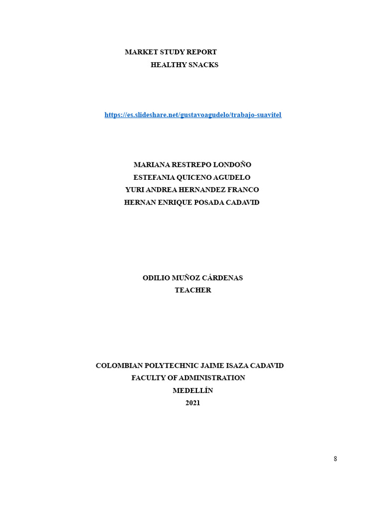 Healthy Snack Market Study. | PDF | Survey Methodology | Sampling ...