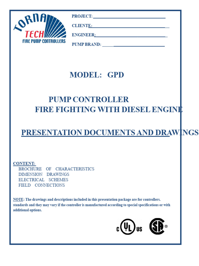 Diesel Engine Fire Pump Controller GPD | PDF | Battery Charger | Engines