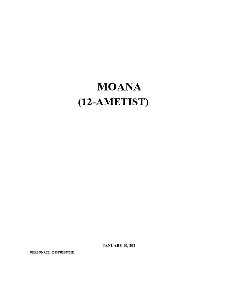 Moana Script | PDF