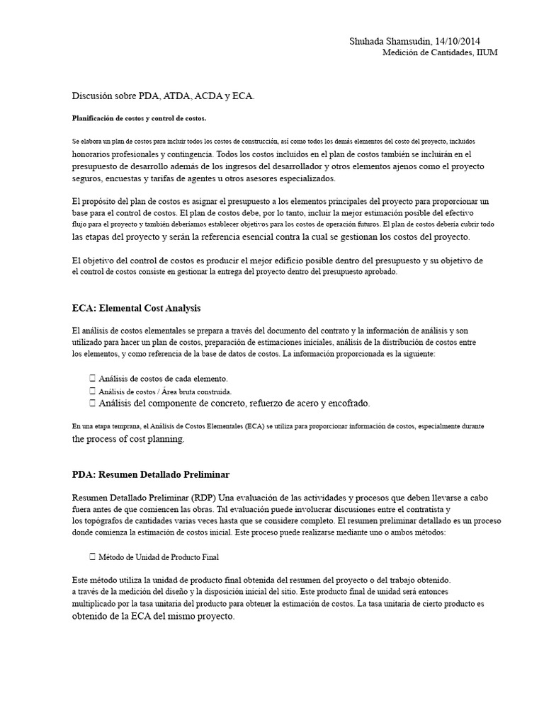Planificación y Control de Costos en Proyectos | PDF | Presupuesto