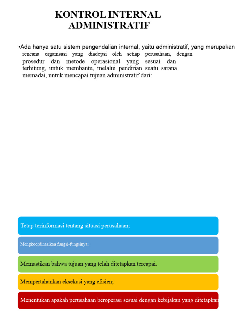 Sistem Kontrol Internal Administratif | PDF