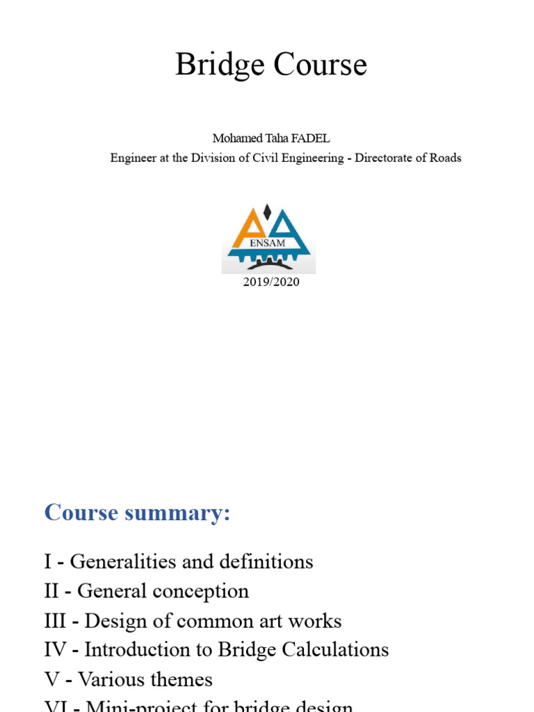 Bridge Design and Calculation Course | PDF | Concrete | Prestressed ...