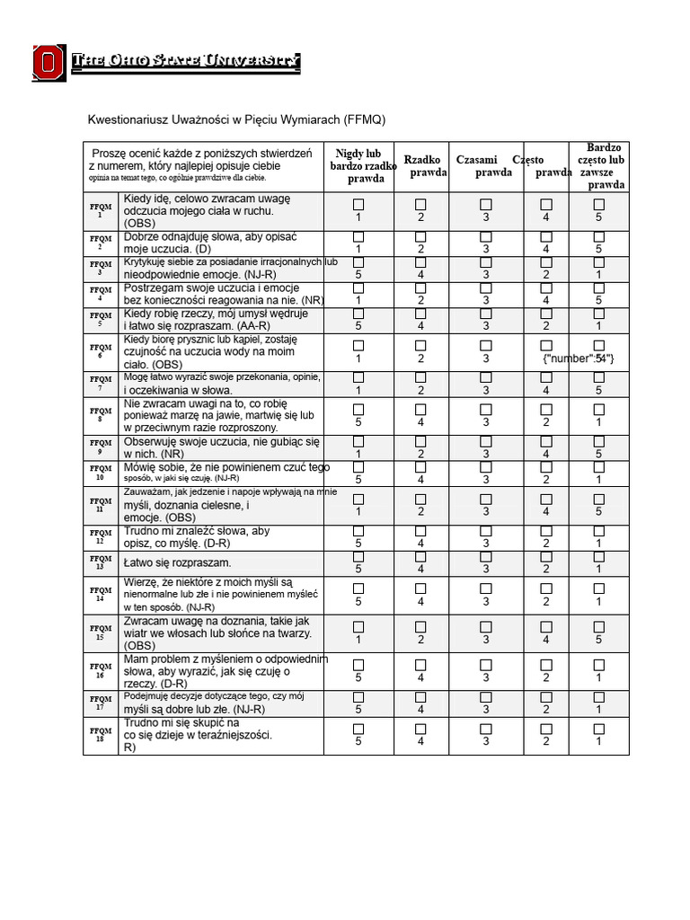 FFMQ | PDF