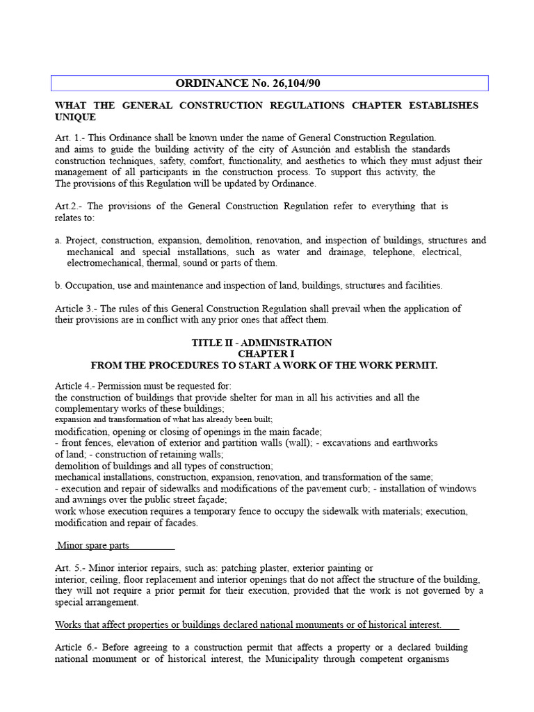 Asunción General Construction Regulations | PDF | Angle | Electrical Wiring