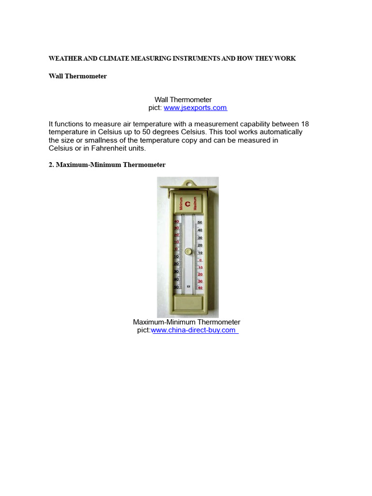 Weather Measuring Instrument | PDF | Humidity | Meteorology