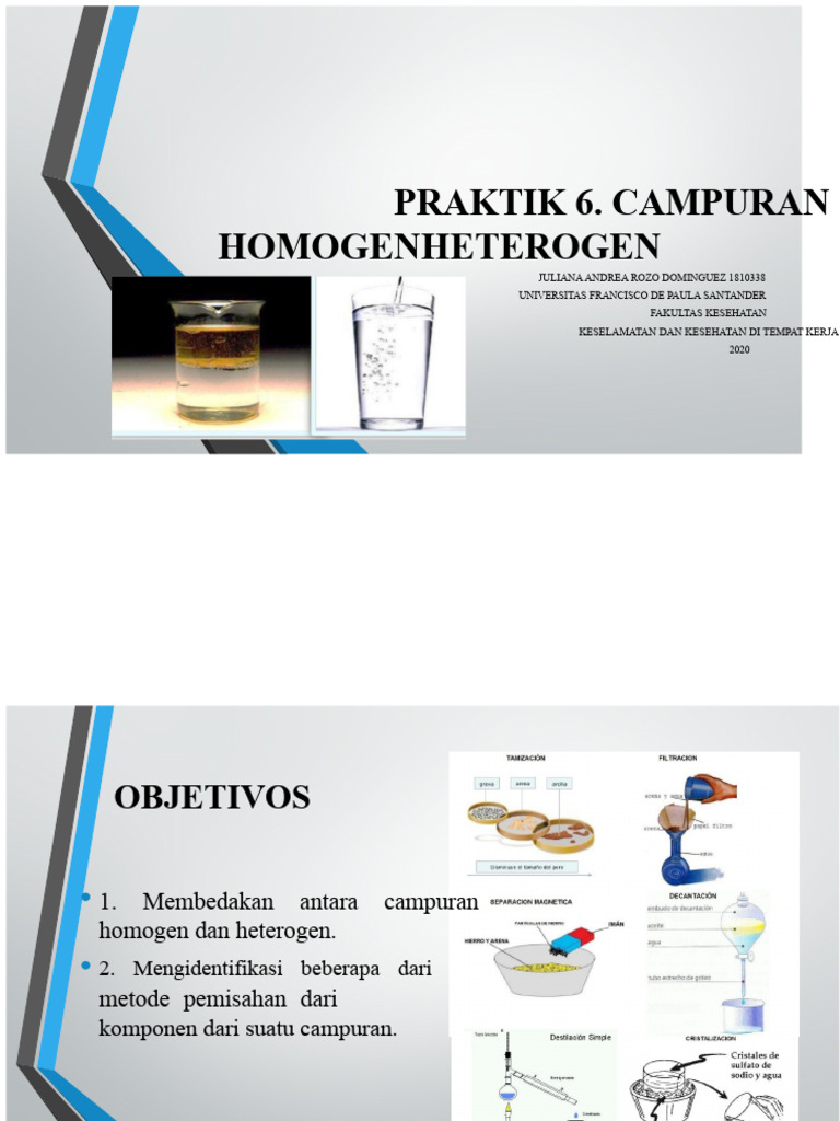 Membedakan Campuran Homogen dan Heterogen | PDF