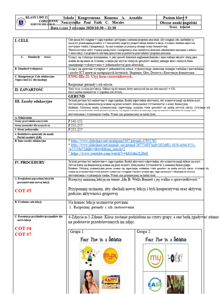 Cot Gerund | PDF
