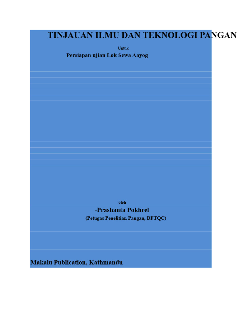 Tinjauan Ilmu dan Teknologi Pangan | PDF