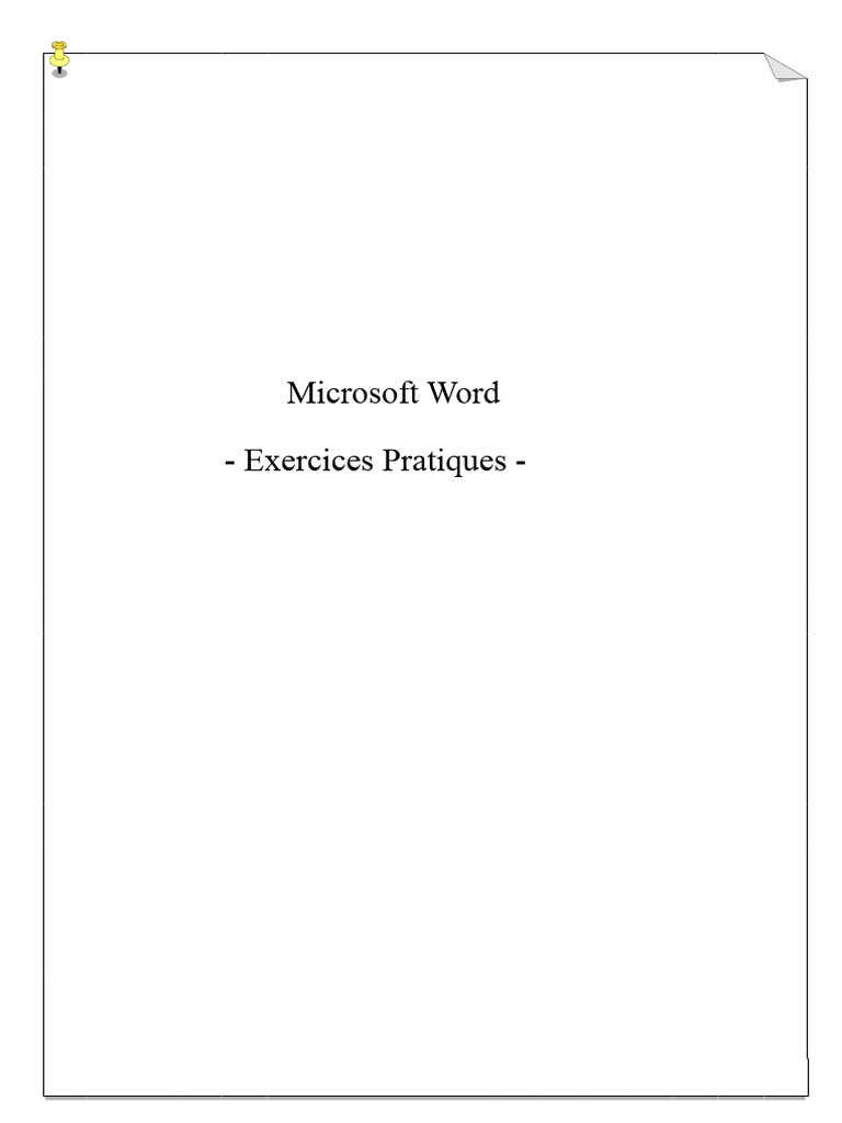 Microsoft Word. - Exercices Pratiques | PDF | Microsoft Word | Scanner ...