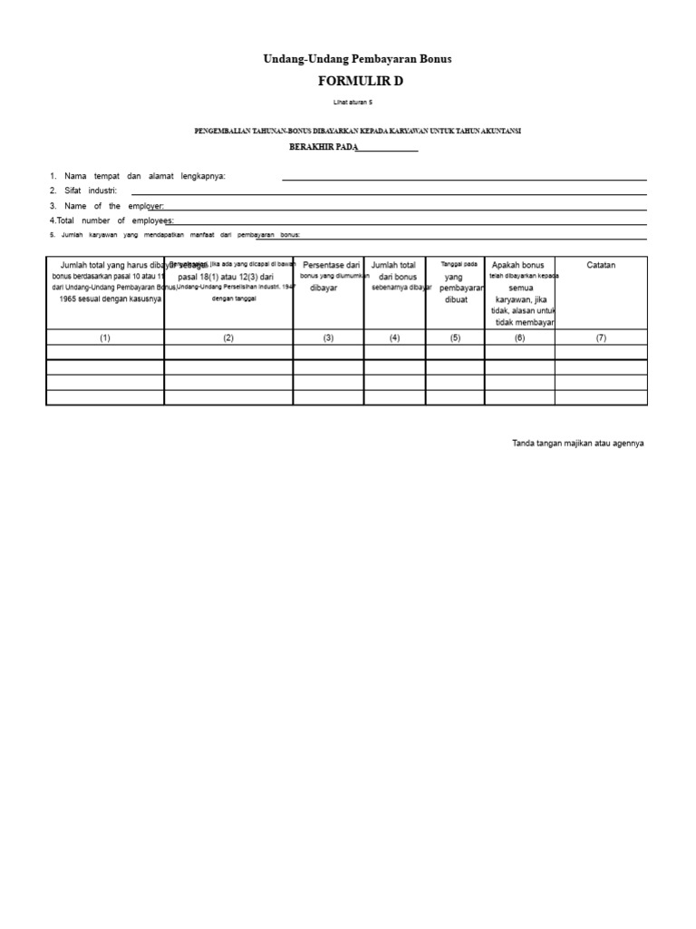 Panduan Pembayaran Bonus Karyawan | PDF
