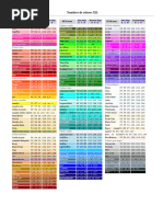 Tabla de Colores y Códigos RGB | PDF | Color | Percepción visual