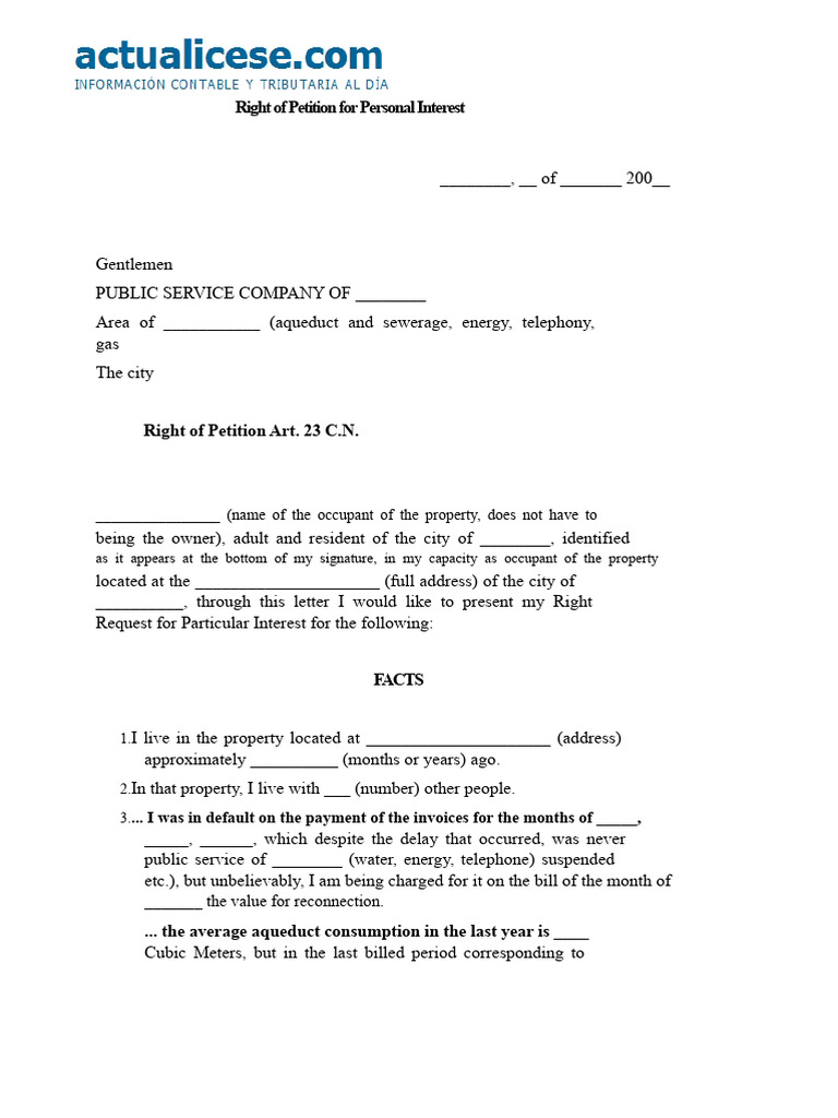 Right of Petition for Utility Billing Issues | PDF