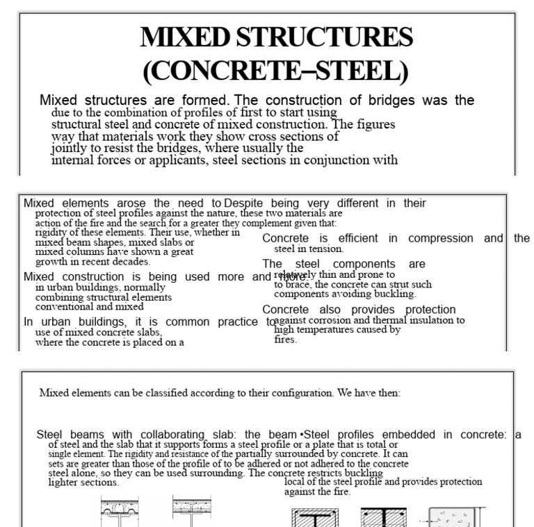 Advantages of Mixed Concrete-Steel Structures | PDF | Concrete | Beam ...