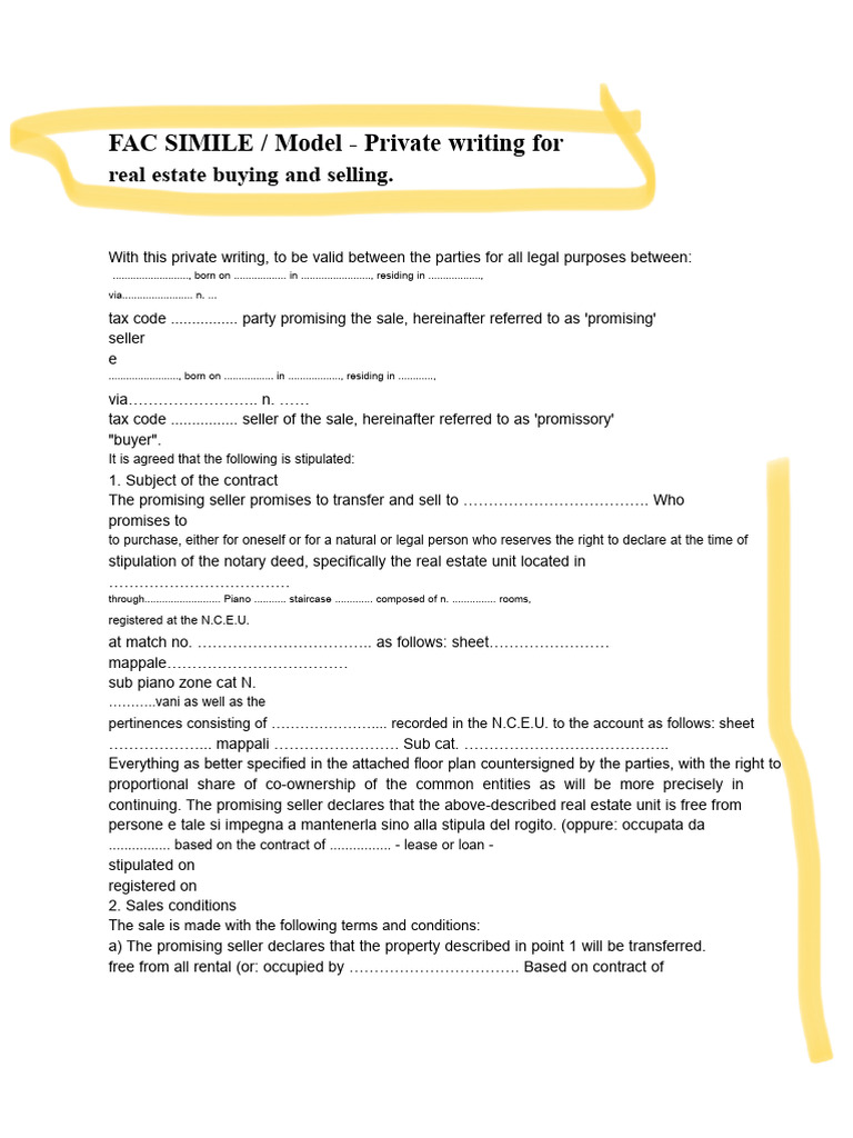 FACSIMILE-Private_writing_real_estate_sale. 2 | PDF | Deed | Sales