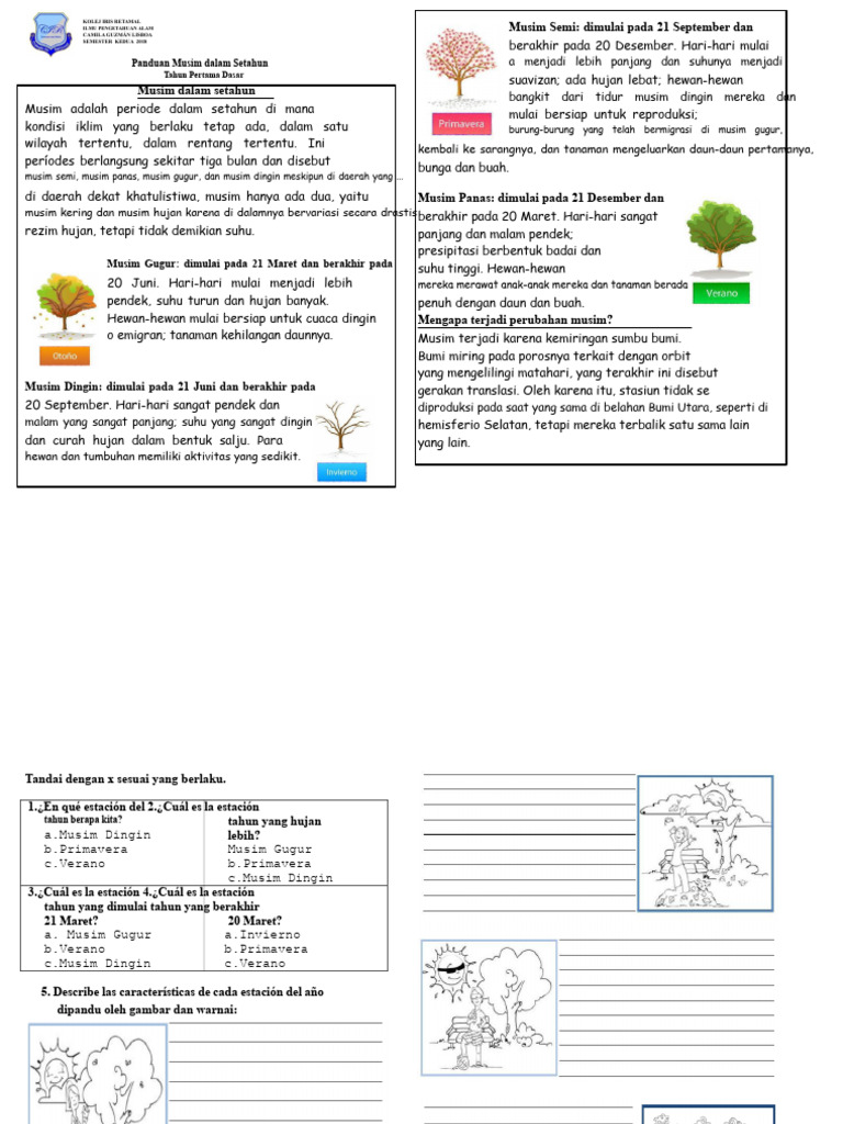 Panduan Musim dan Perubahannya | PDF