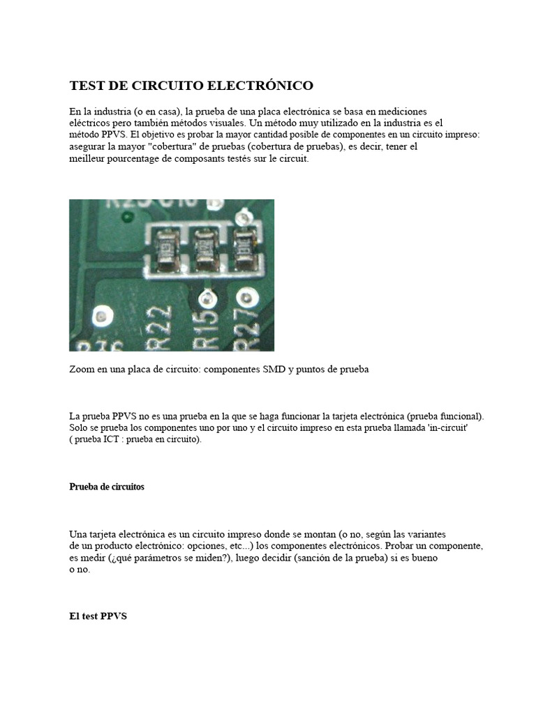 Prueba PPVS en Circuitos Electrónicos | PDF | Electrónica | Transistor ...