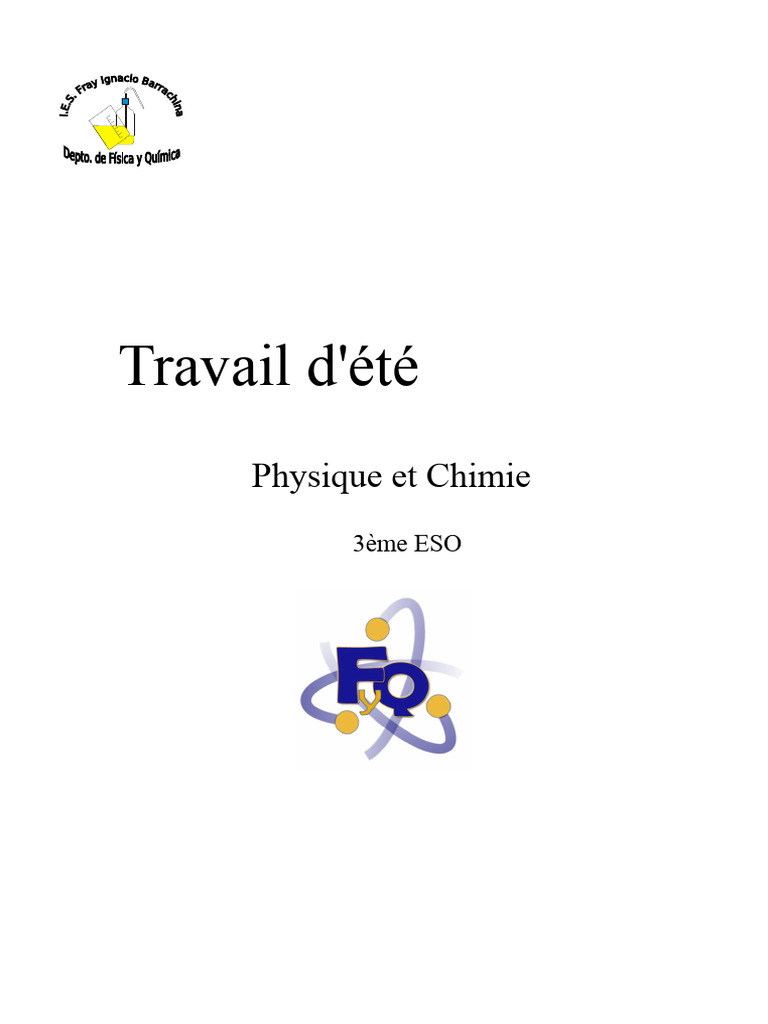 Mesures et unités en physique et chimie | PDF | Atomes | Pression