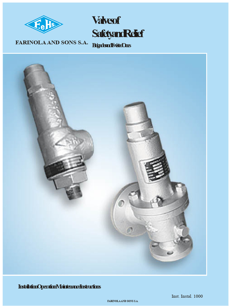 Safety and Relief Valve Installation Guide | PDF | Valve | Mechanical ...