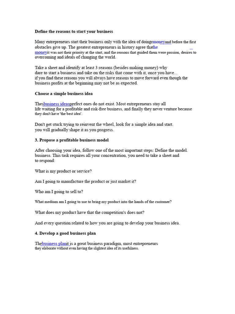 10 Essential Steps to Start Your Business | PDF | Entrepreneurship ...