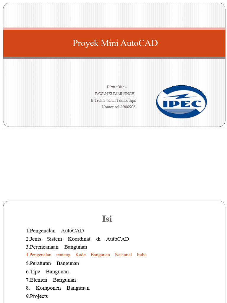Panduan Lengkap Proyek Mini AutoCAD | PDF