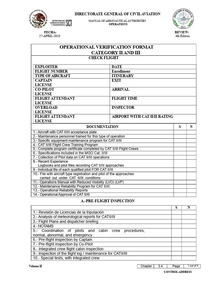 CAT II/III Flight Operations Manual | PDF | Instrument Flight Rules ...