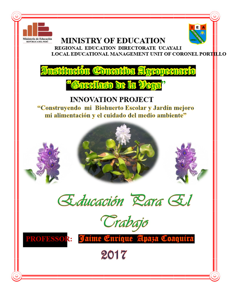 School Bio-Garden Project 2016 | PDF | Vegetables | Agriculture