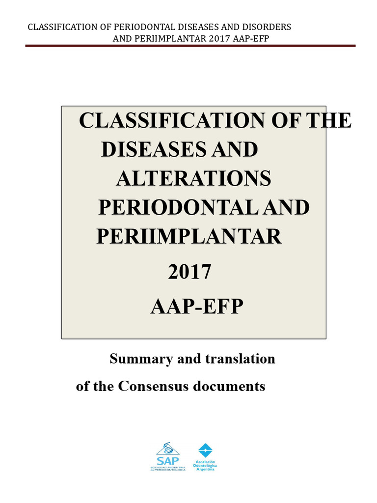 2017 Classification of Periodontal Diseases | PDF | Periodontology ...