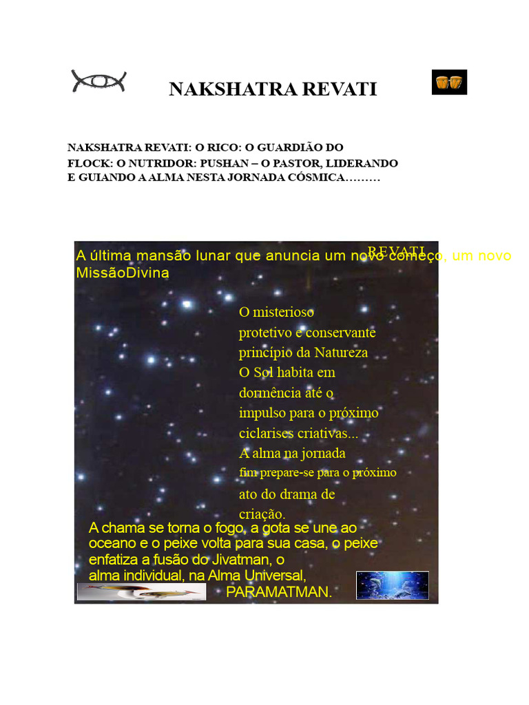 Nakshatra Revati: O Guardião e Nutridor | PDF