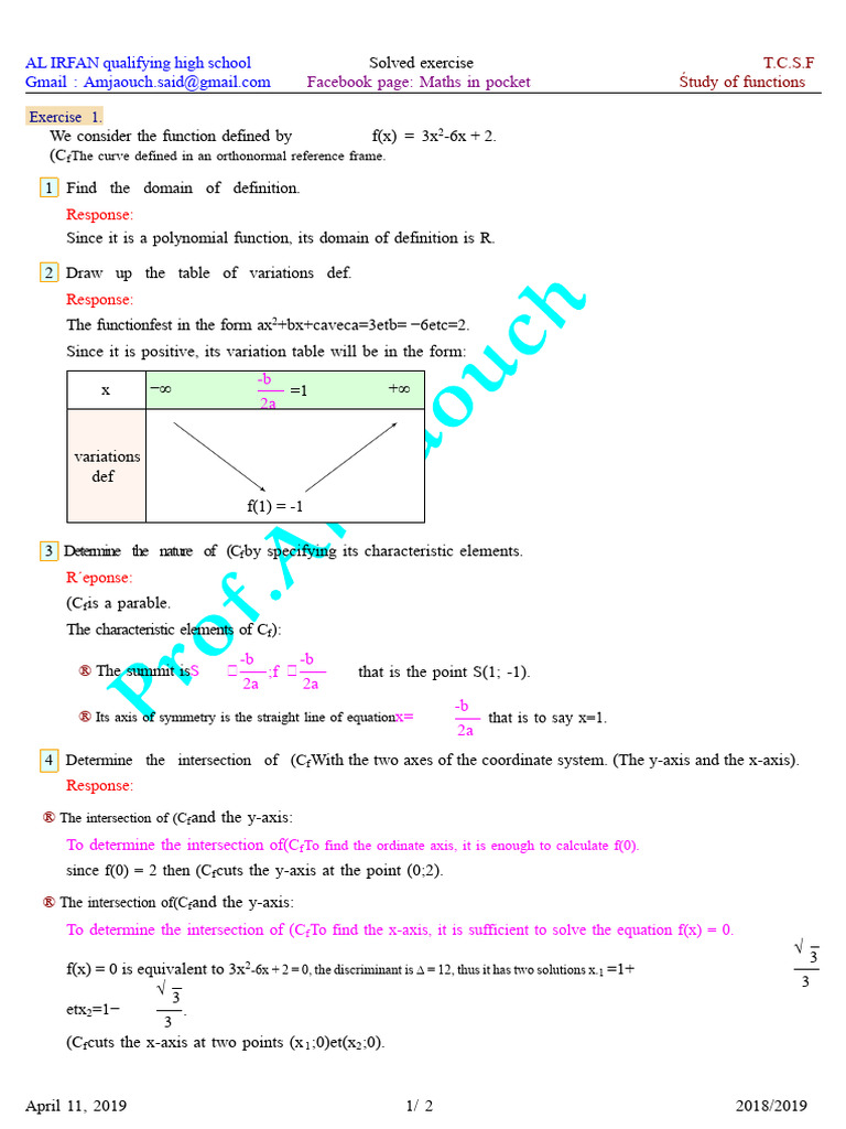Study of Polynomial Functions | PDF | Cartesian Coordinate System ...