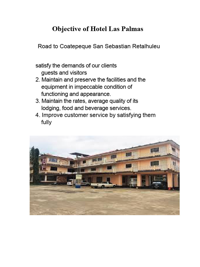 Objective of A Hotel | PDF