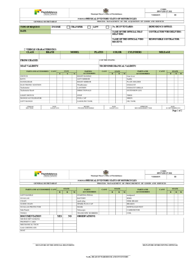 Motorcycle Inventory Status Report | PDF | Motorcycle | Vehicles