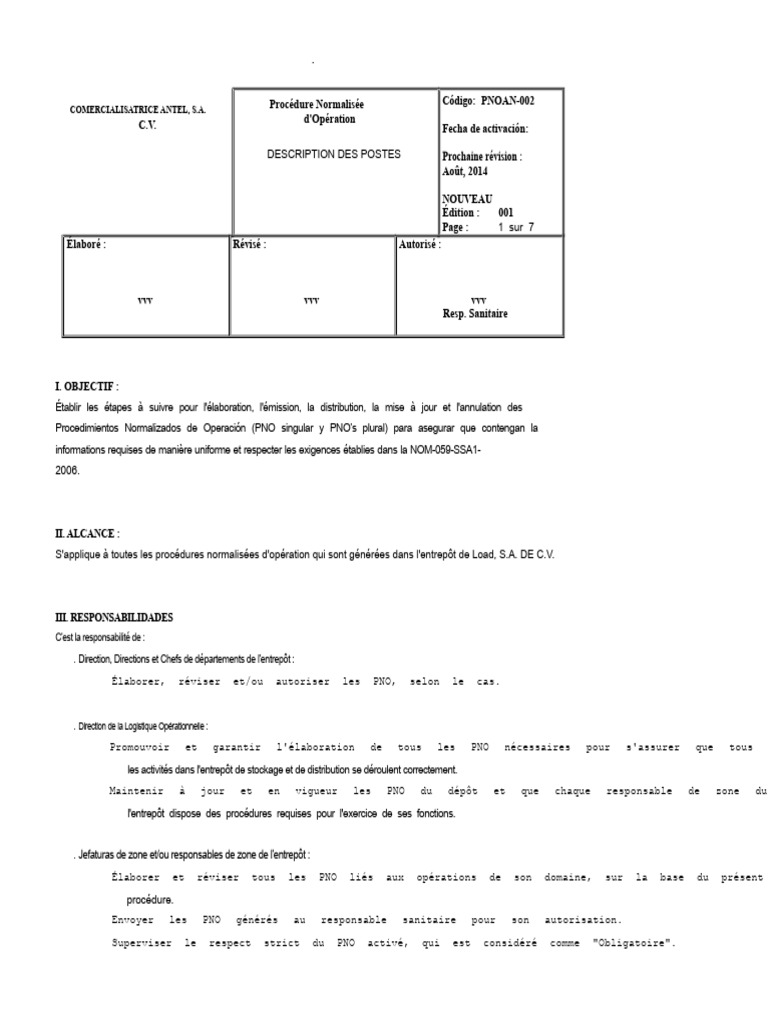 Élaboration et Contrôle des PNO | PDF | Sécurité des systèmes d ...