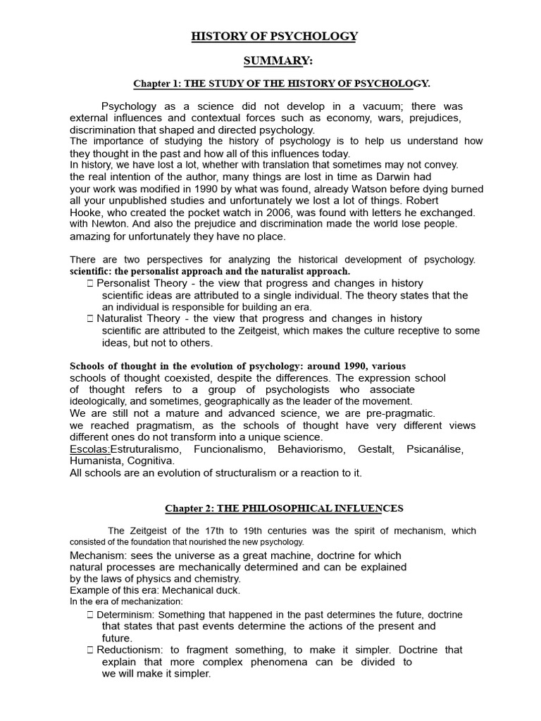 Evolution of Psychology's History | PDF | Psychology | Psychophysics