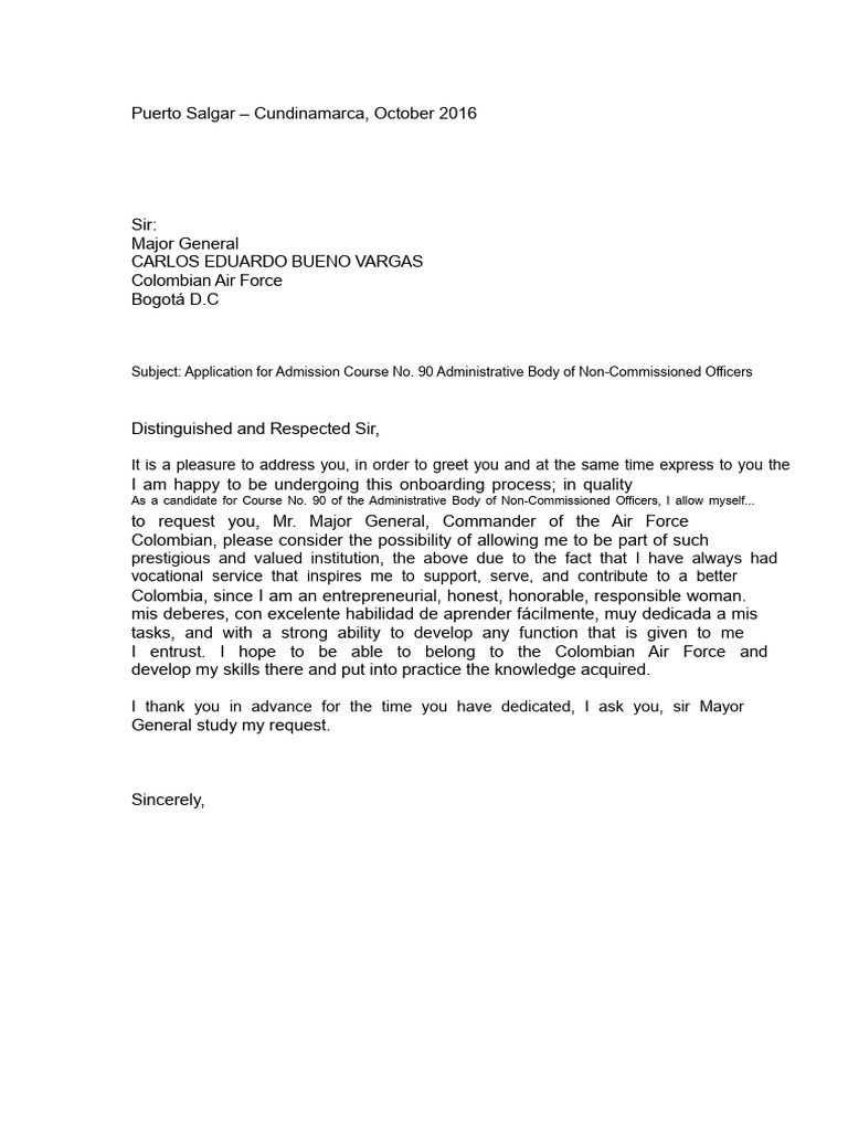 Air Force Letter | PDF
