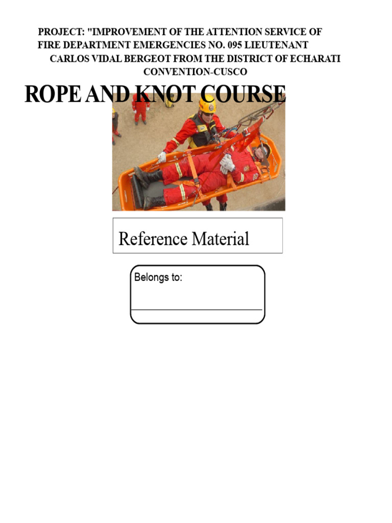 Fire Department Rescue Rope Training Guide | PDF | Knot | Rope