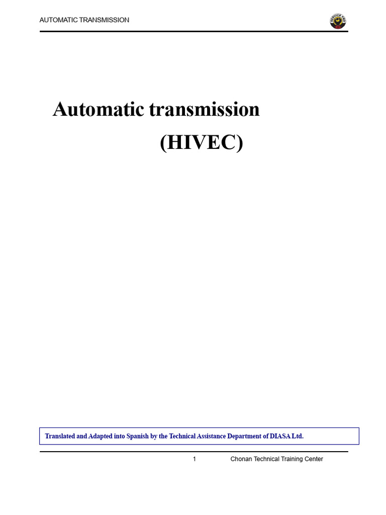 HIVEC Automatic Transmission Overview | PDF | Automatic Transmission ...