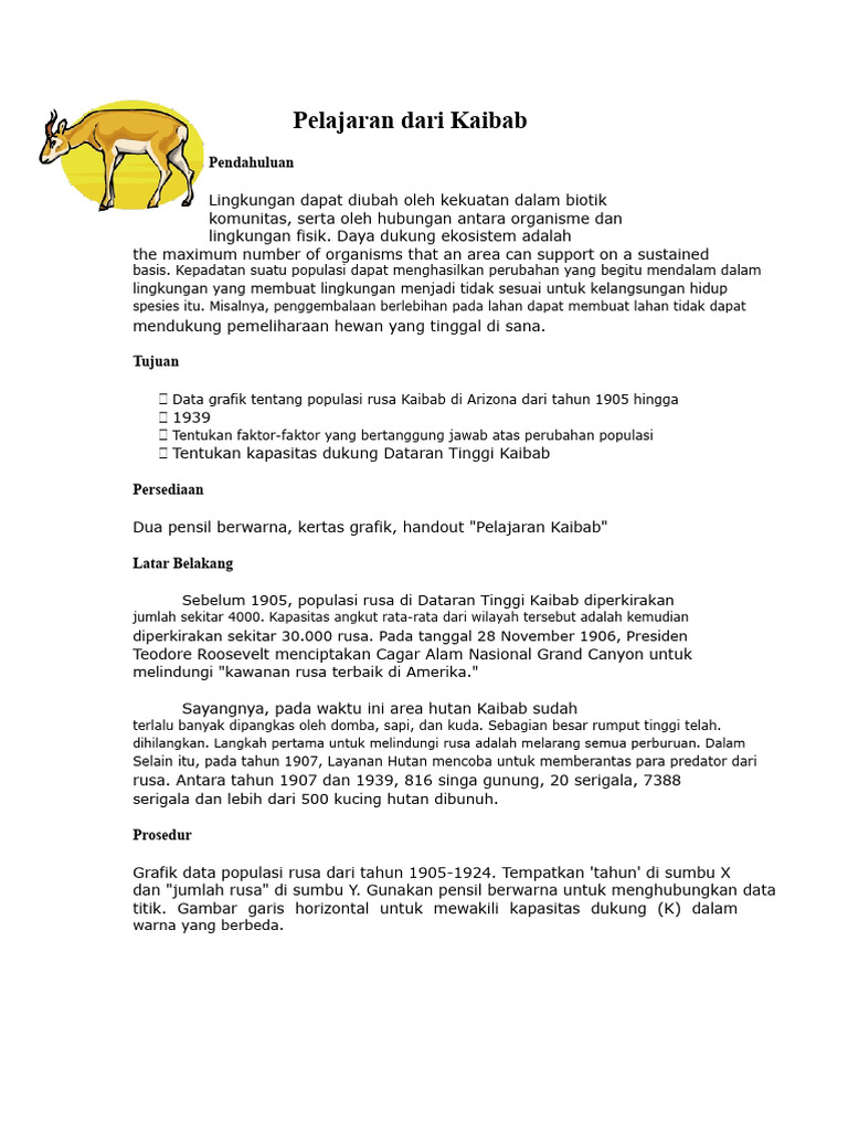 Pelajaran dari Populasi Rusa Kaibab | PDF