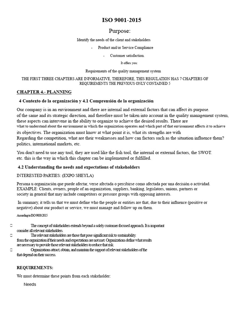 ISO 9001:2015 Quality Management Overview | PDF | Quality Management | Risk