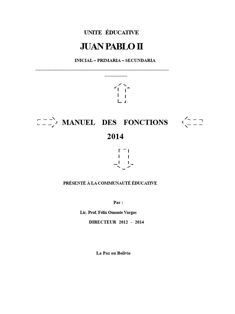 Manuel des Fonctions Éducatives 2014 | PDF | Enseignants | Pédagogie