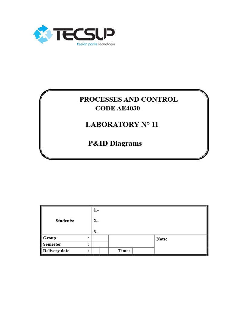 P&ID Diagrams Laboratory Guide | PDF | Instrumentation | Valve