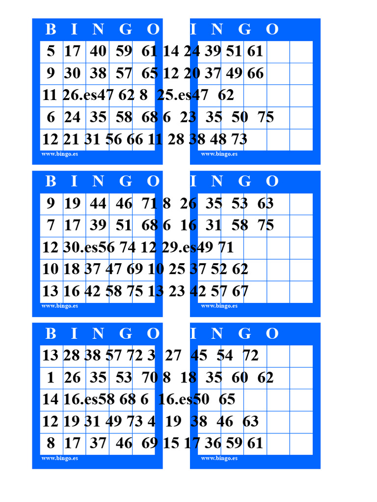 Data Bingo Lengkap dan Terupdate | PDF
