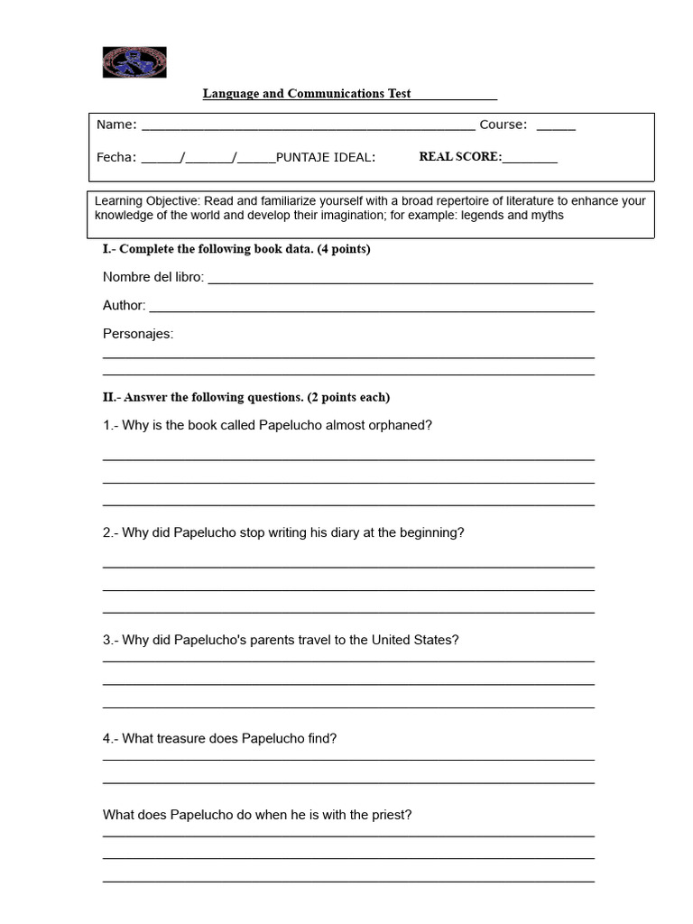 Language and Communications Test Guide | PDF