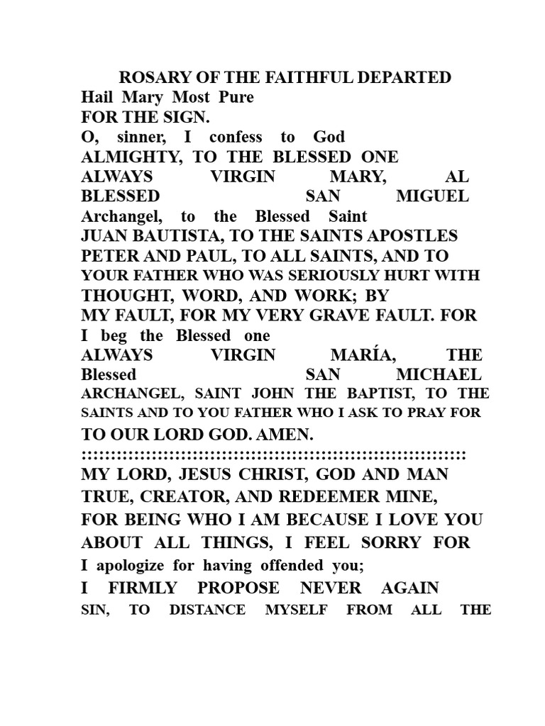 Rosary Prayers for the Departed Souls | PDF | Mary, Mother Of Jesus ...