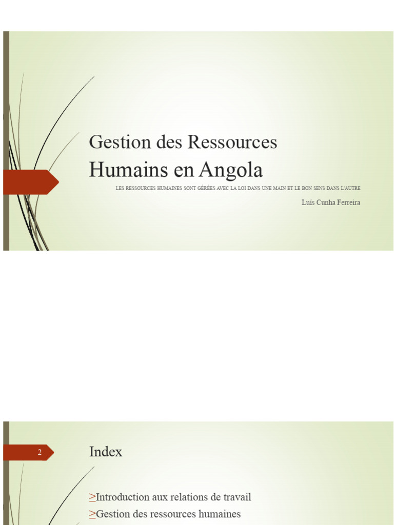 Gestion des Ressources Humaines en Angola | PDF | Gestion des ...