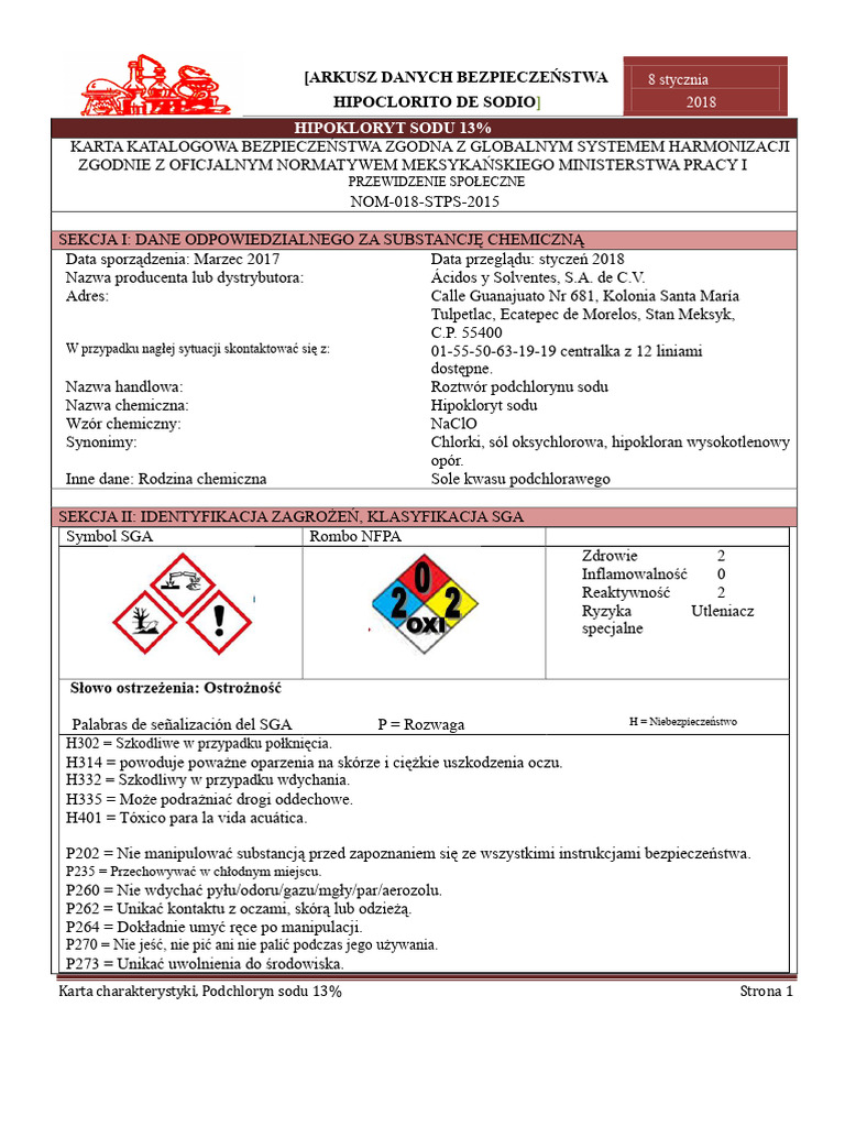 Hds Podchloryn Sodu 13 | PDF