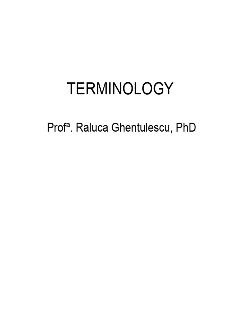 O Que é Terminologia? | PDF | Science | Informação